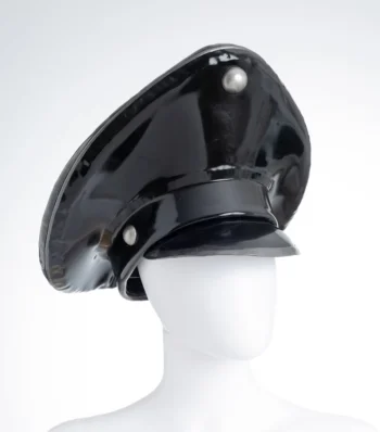 Latex Officer Hat Premium Model Fetish Cap