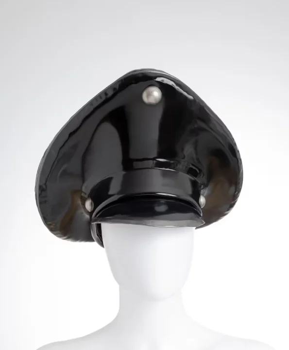 Latex Officer Hat Premium Model Fetish Cap