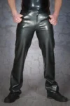 Latex Straight Leg Pant With Real Pockets