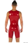 Men's Latex Sleeveless Muscle Bodysuit