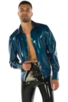 Latex Baggy Sleeves Jacket With Collar