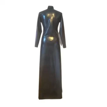 Unisex Latex BDSM Long Dominatrix Coat,Trench Coat