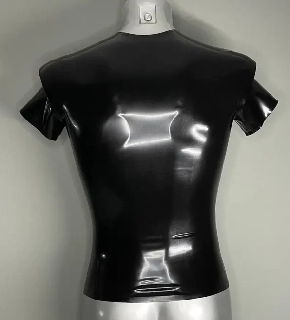 men's latex transparent contrast color t shirt