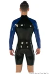 Latex Sleeveless Two-Way Zip Bodysuit