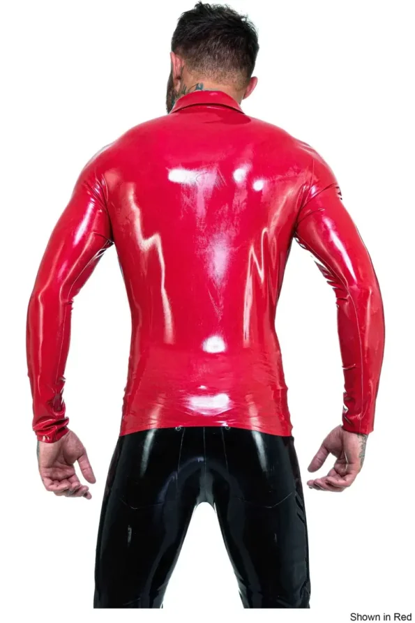 Latex Men's Polo Neck Long Sleeves Shirt