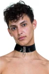 Men's O-Ring Latex Collar With Buckle Back