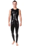 Latex Men's Sleeveless Full Length Catsuit