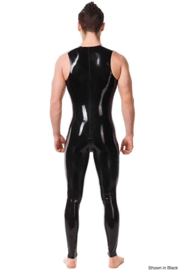 Latex Men's Sleeveless Full Length Catsuit